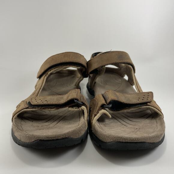 Teva Fossil Canyon Hiking Leather Active Sandals Brown Leather 6101 Mens Size 12 - Picture 2 of 9